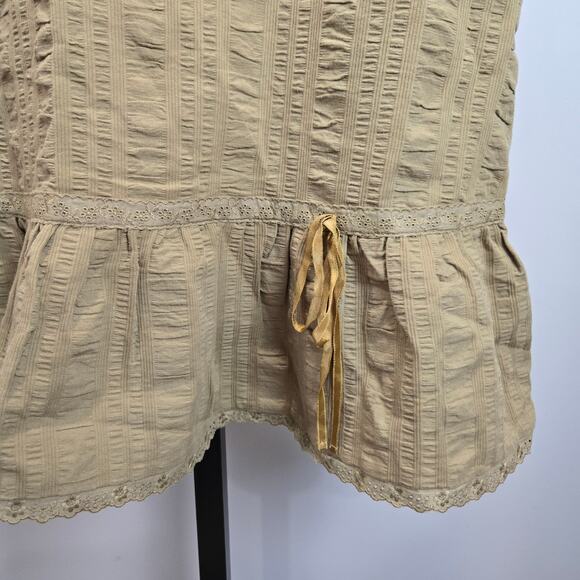 Vintage Marc Jacobs Peasant Bodice Mini Dress Y2K Steampunk Renaissance Ruffle 4 - Picture 3 of 10